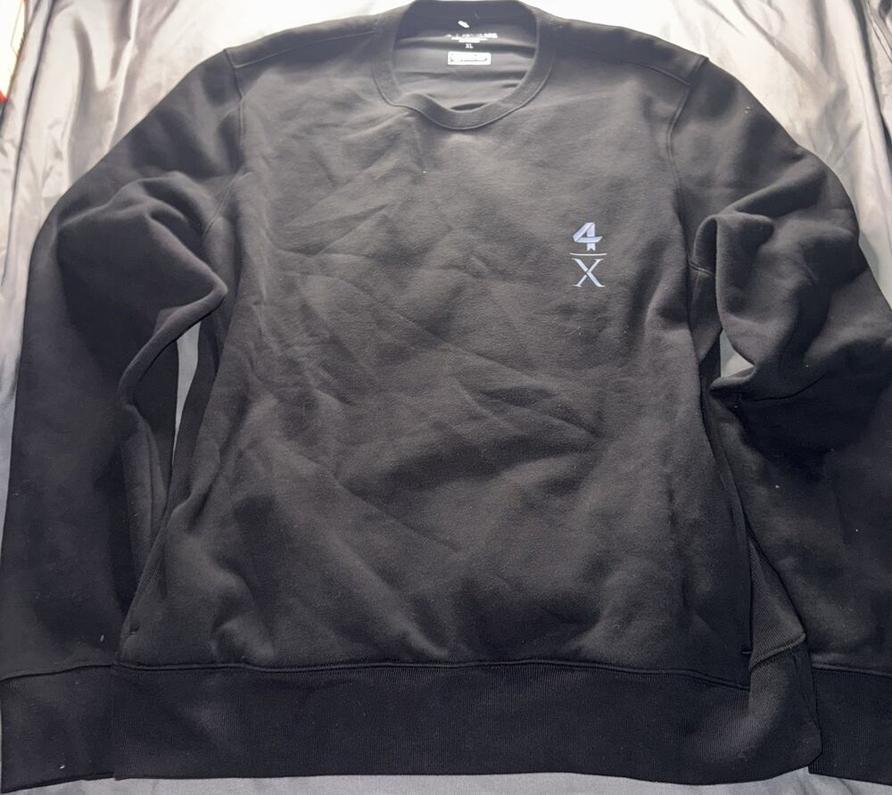 Fourlaps RE-UP Black Pullover Sweatshirt Men's XL Crewneck Knit Long Sleeve
